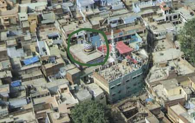 ahmed raza tomb aerial view