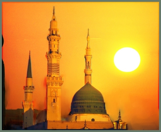 masjid e nabvi sun view subz gumbad