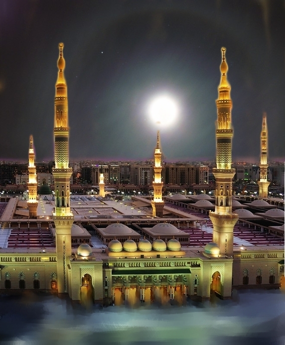 most beautiful view of masjid e nabvi madinah